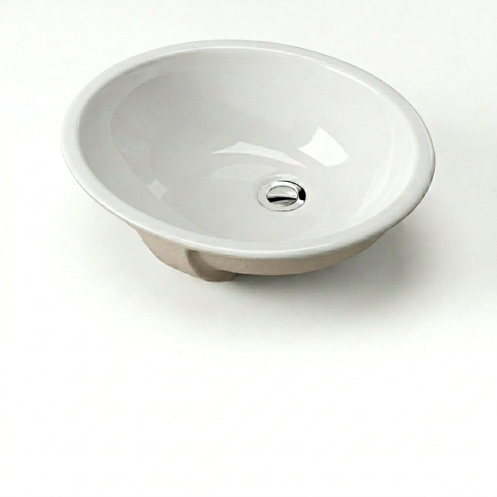 L-1613W CERAMIC SINK OVAL 16X13 BATHROOM WHITE