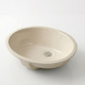 L-1512B  CERAMIC SINK OVAL 15X12 BATHROOM BISQUE