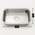 L-105-S 27 inch undermount 18 gauges kitchen sink single bowl medium