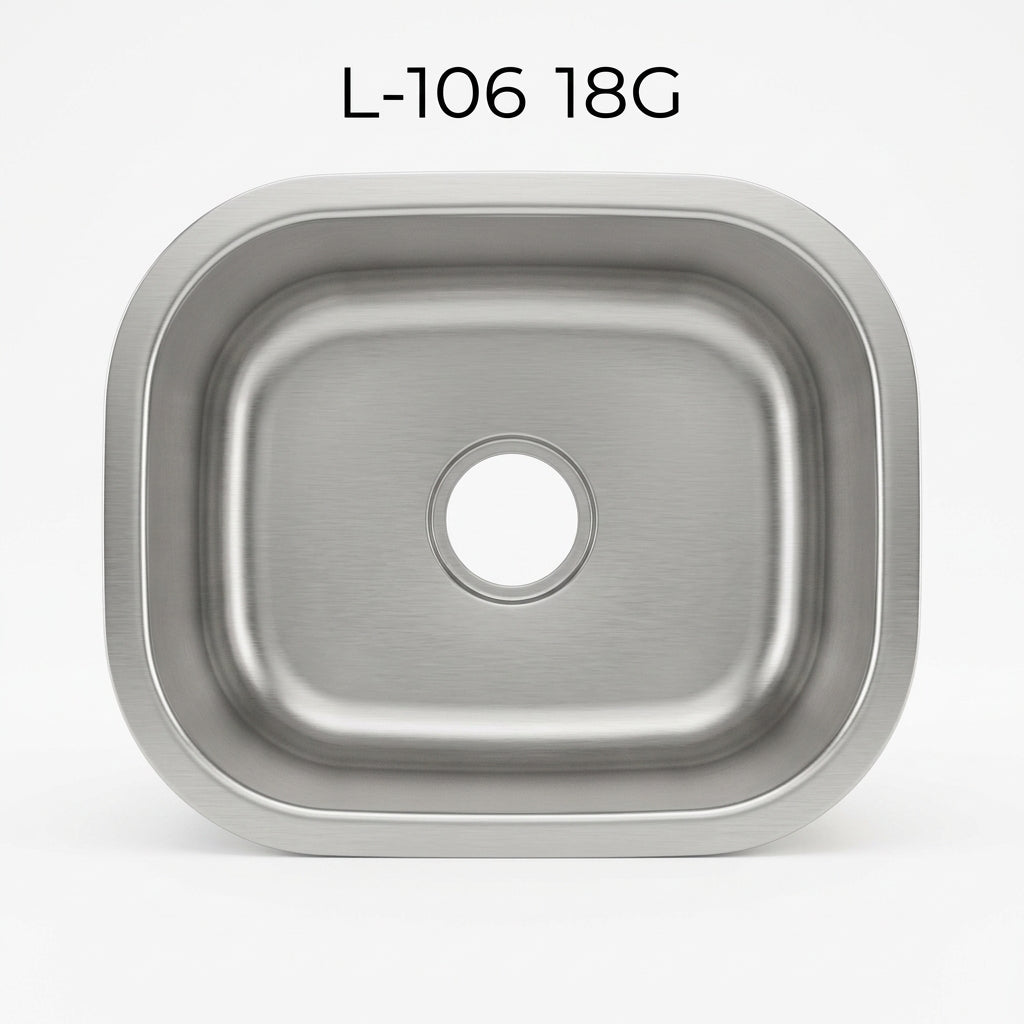 L-106 / Luvul Bar/Prep Single Bowl 18G S/Steel Sink 7" Deep