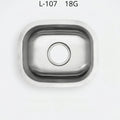 L-107 BAR SINK SINGLE 18 GAUGES 7" DEEP