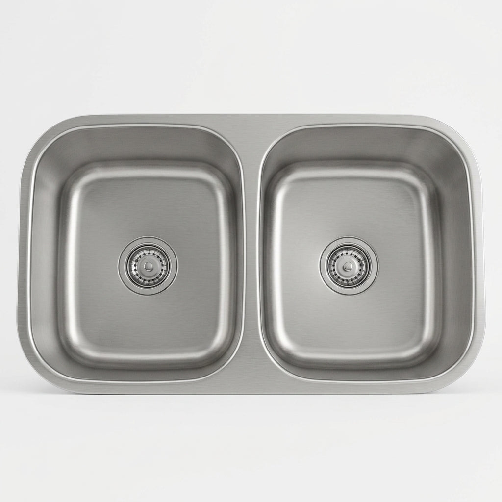 L-202 STAINLES STEEL DOUBLE BOWL 50/50 18G 762429