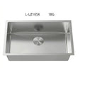 L-UZ105X STAINLES STEEL 3/4 RADIOS SINGLE BOWL SINK 18G 30X16
