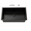 L-UZ105X-BK / Luvul 32-inch BLACK Undermount 18 Gauge R10 Compact Radius Handmade Kitchen Sink Stain