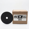 T-SP4V0120 FEROX 4" SILICONE CARBIDE SANDPAPER VELCRO BACKED 120G - 50/BOX